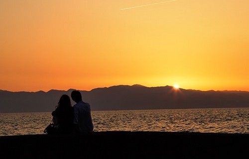後悔夕日